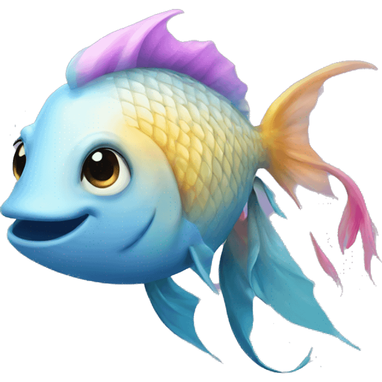 fish with a unicorn  emoji