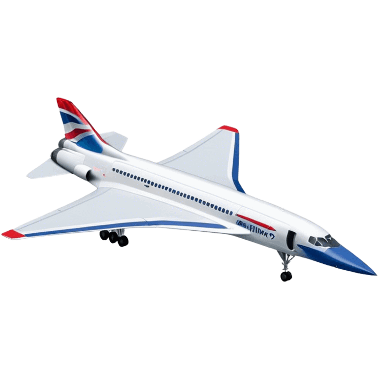 Concorde - British Airways (Model Year: 2020) (Iconic colour: White with blue and red) emoji