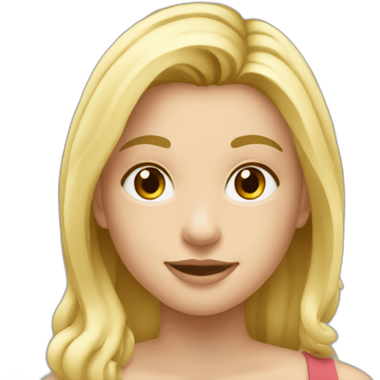 fille blonde sur un chameux emoji