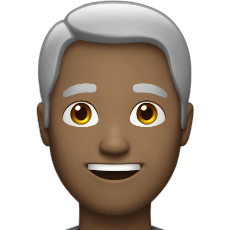 person with gray hair saying hi emoji