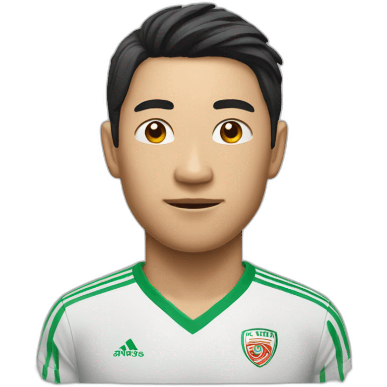 slim Asian soccer player emoji