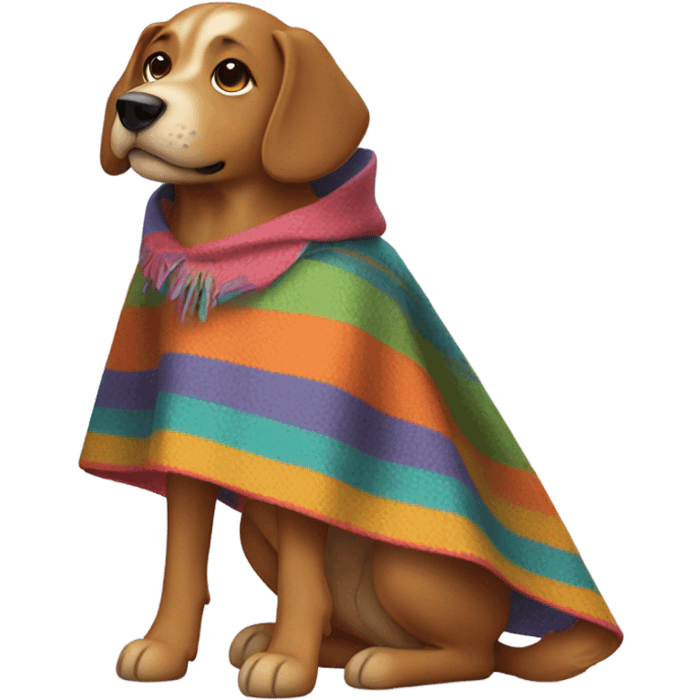 Dog in a pancho emoji