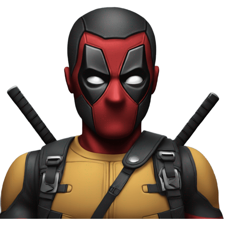 Black deadpool angry emoji