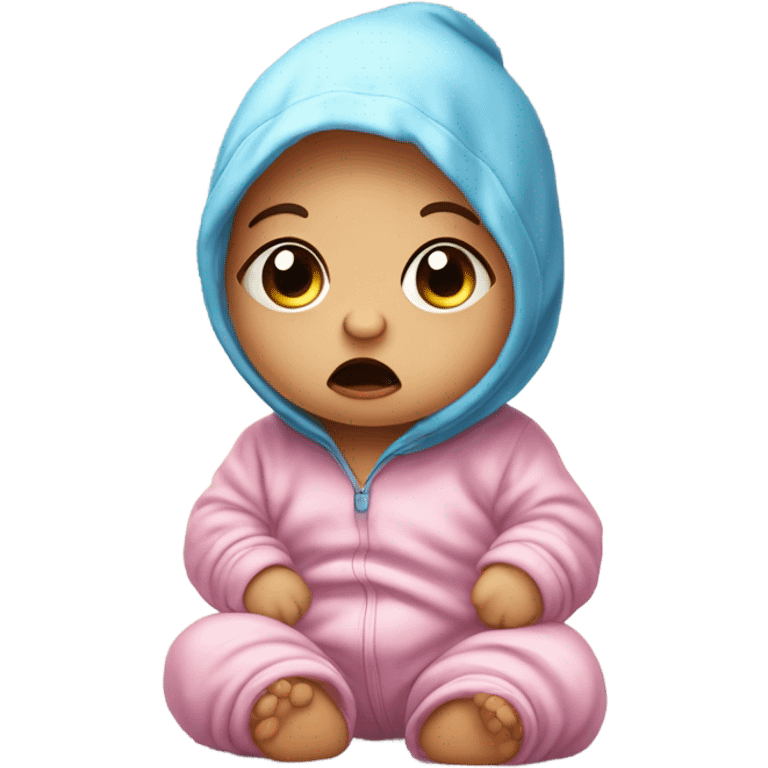 Sick cute baby emoji