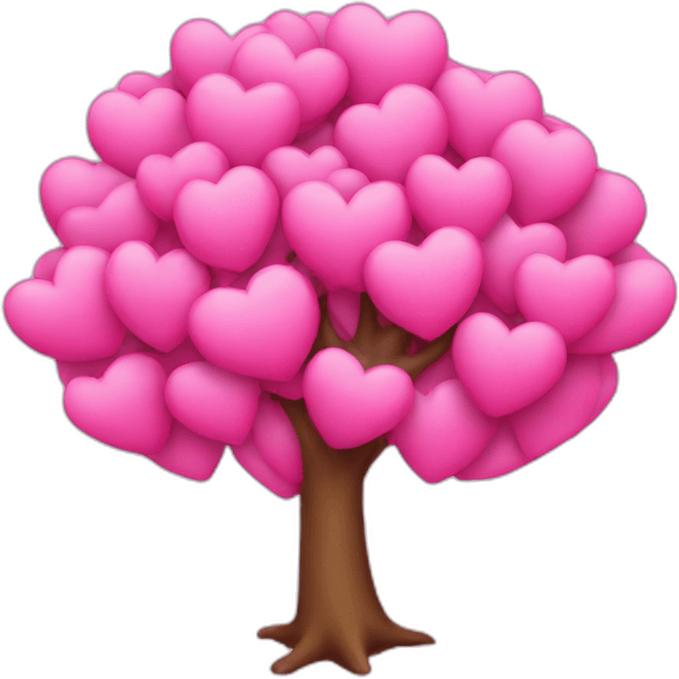 pink love tree emoji