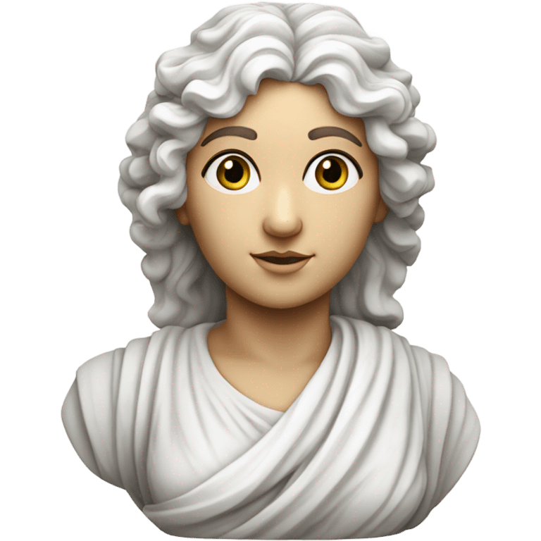 White Greek goddess statue emoji