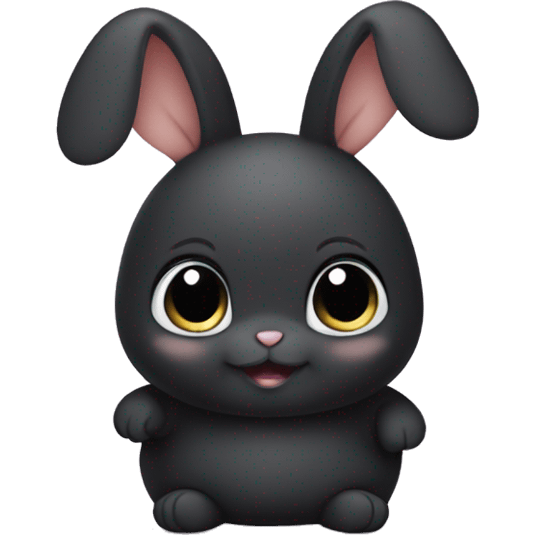 Chubby black baby bunny emoji