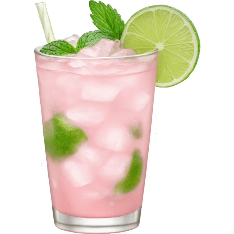 Pastel pink mojito  emoji