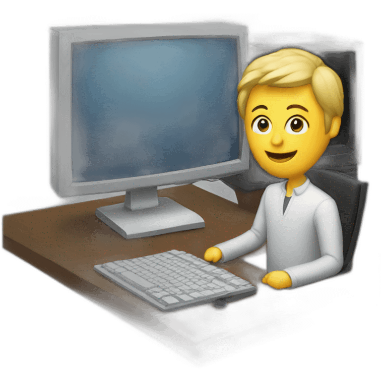 a fischer on a computer emoji