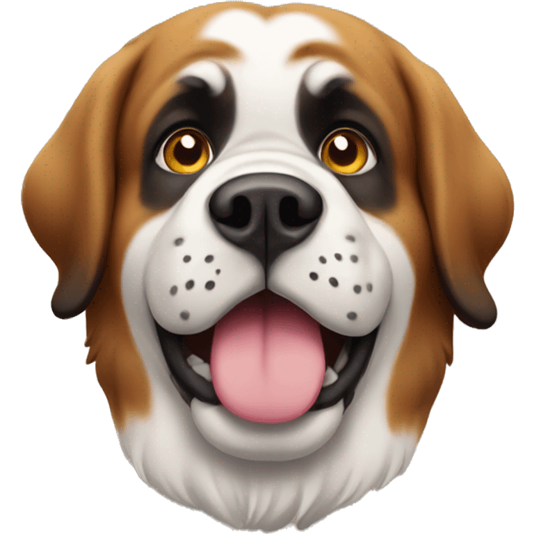 cute st bernard dog emoji