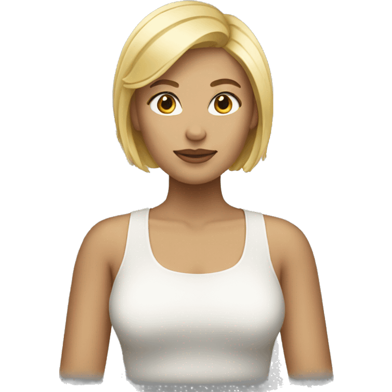 Blonde with short hair emoji