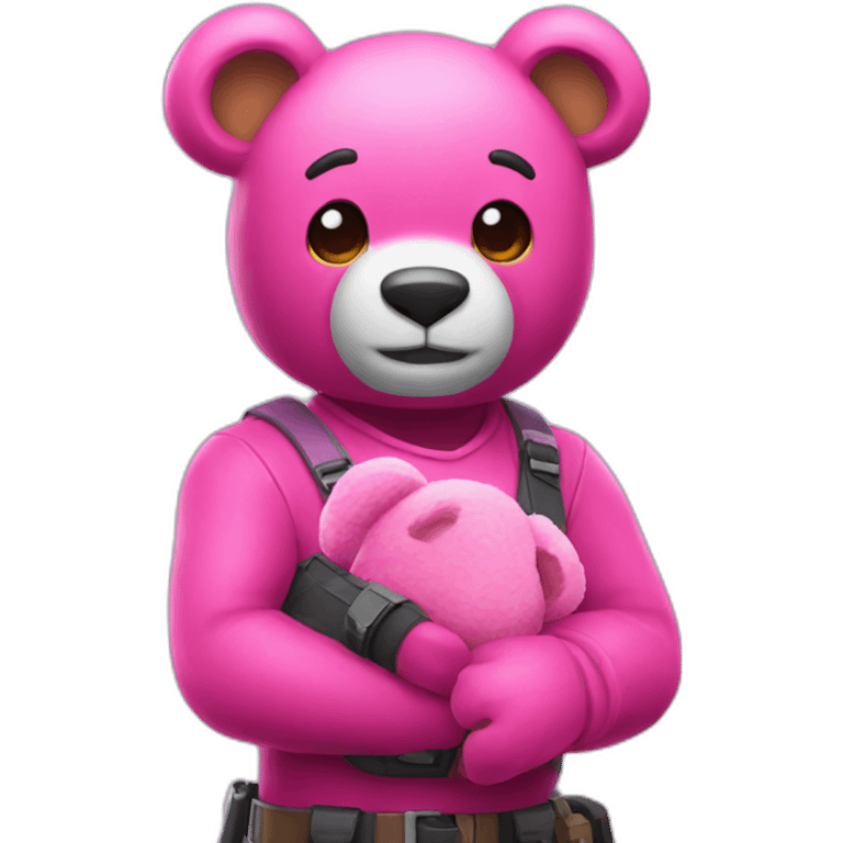 fortnite character a pink teddy bear emoji