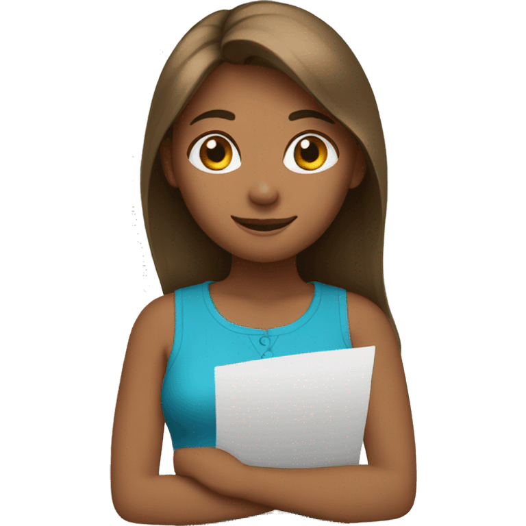 girl giving feedback emoji