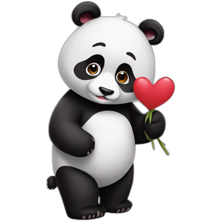 Panda in love emoji