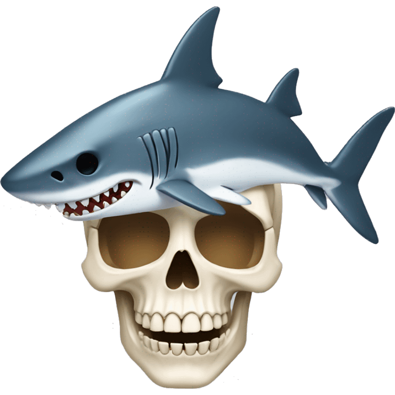 Skull with shark emoji