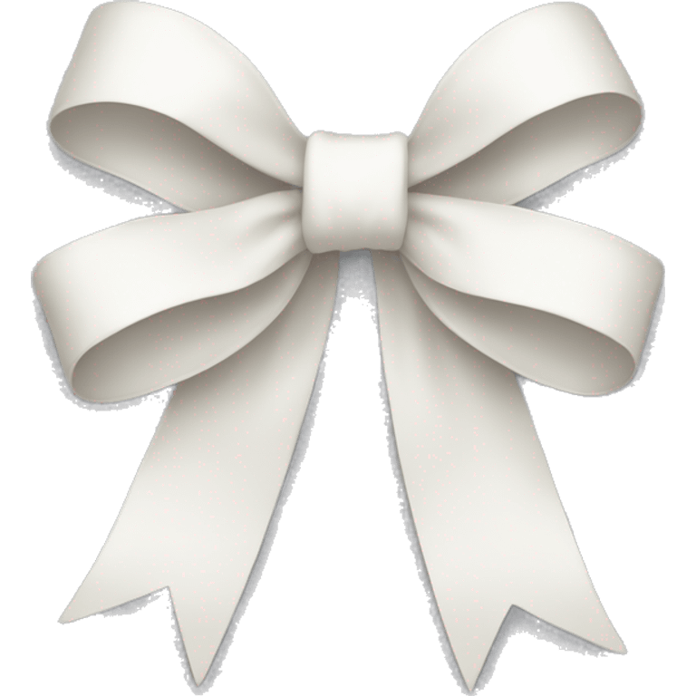 White bow with extra ribbon emoji