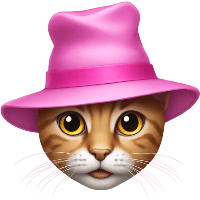 Cat with a pink hat emoji