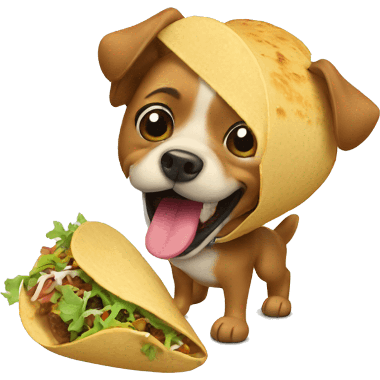 dog eating tacos emoji