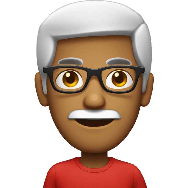 hombre con brazos cruzados y gafas roja emoji