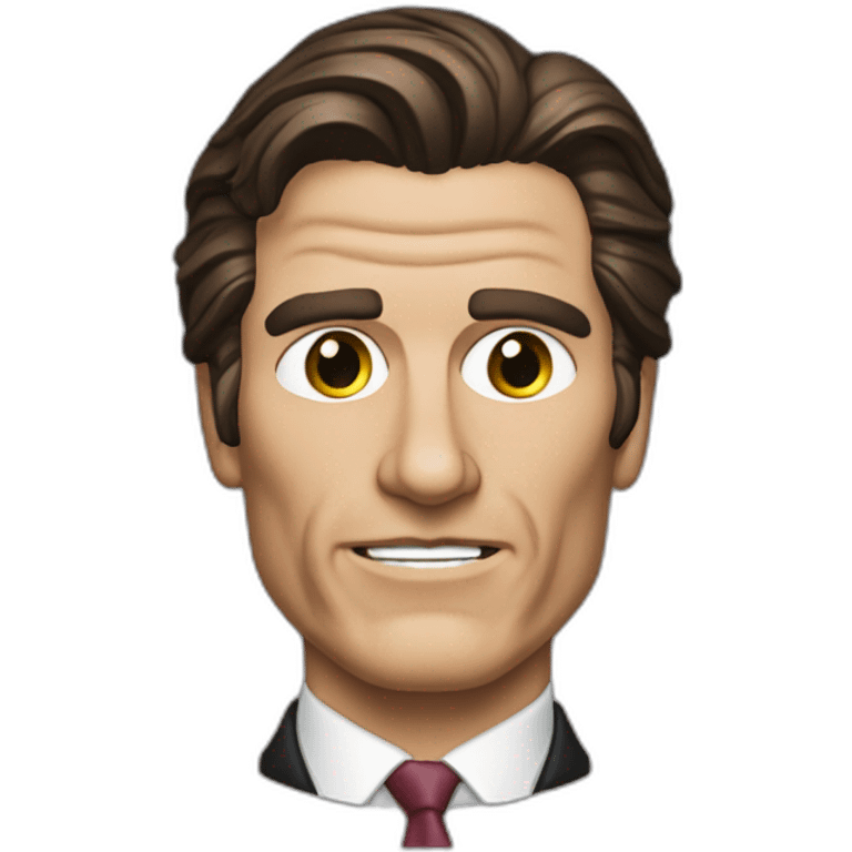 patrick bateman rigole emoji