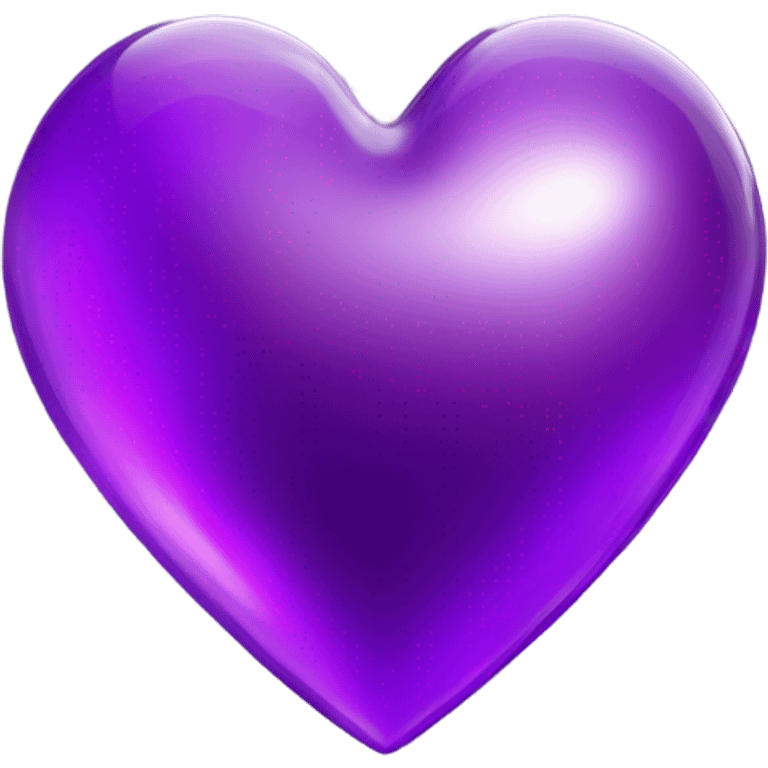 Shiny glass violet heart  emoji