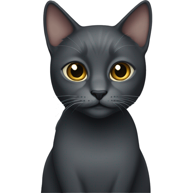 Dark grey female cat  emoji