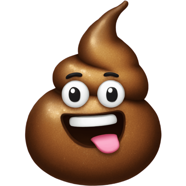 a poop with sparkles  emoji