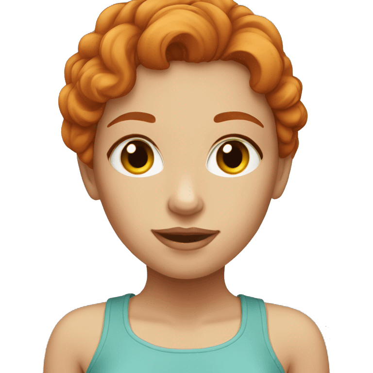 Beautiful girl with ginger hair emoji