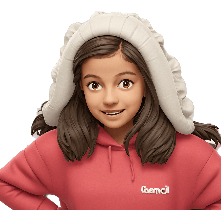 smiling girl in shop emoji