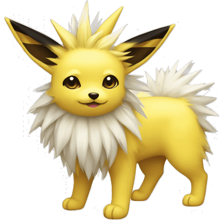 Jolteon with colorful stripes emoji