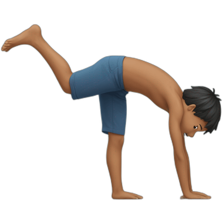 boy in handstand emoji