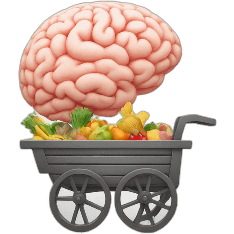 market cart WITH a BRAIN inside emoji