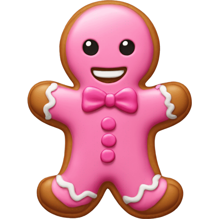 pink gingerbread man  emoji