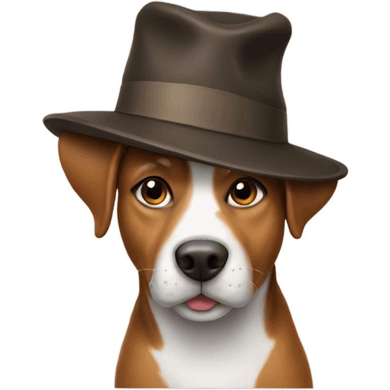 a dog with hat emoji