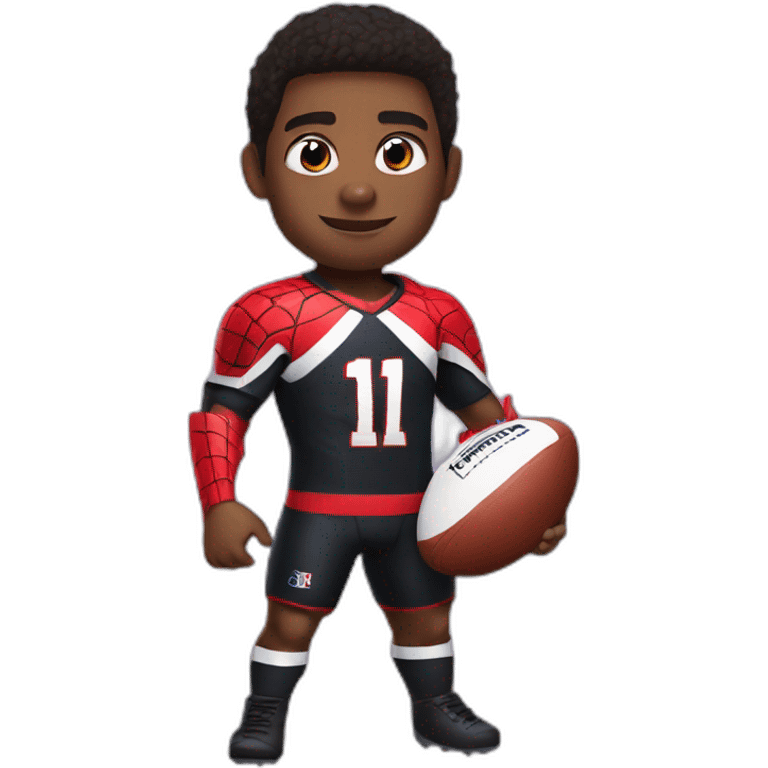 Miles morales playing rugby emoji