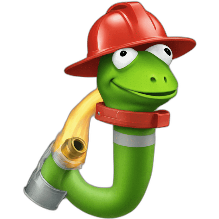 kermit frog fire hose emoji