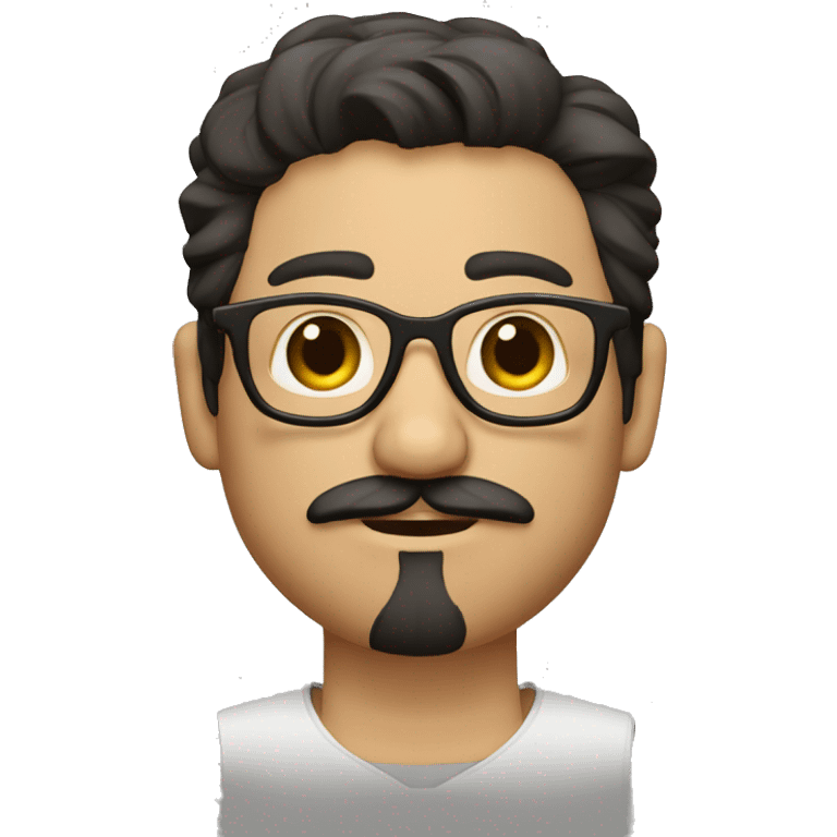 gaucho argentino with glasses and goatee and mustache emoji