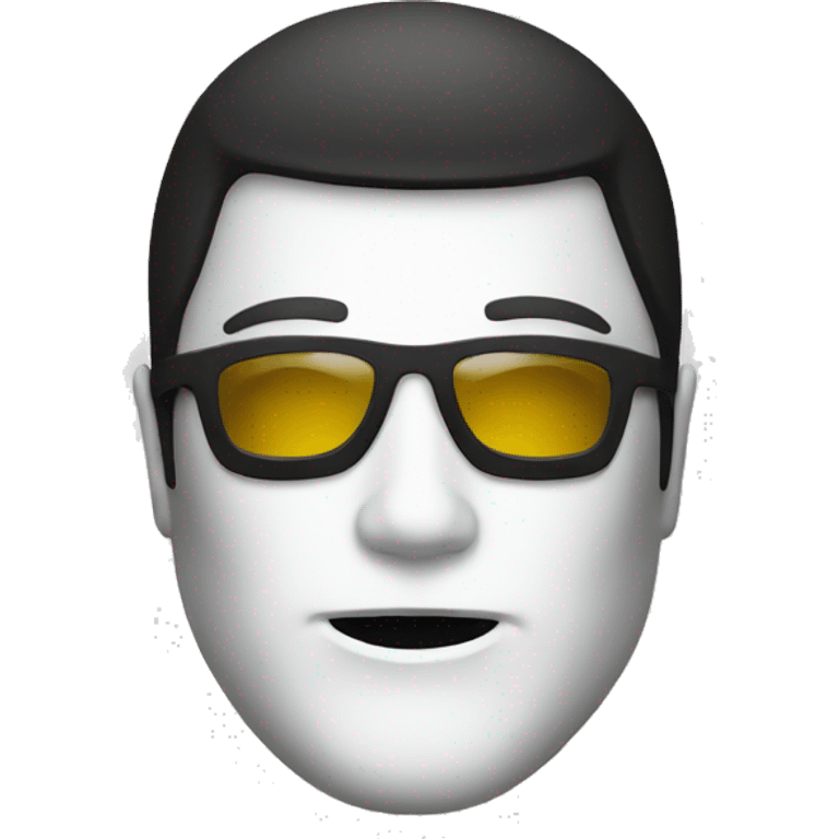 Hacker mask white emoji