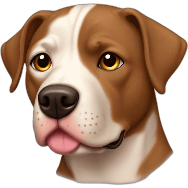 Perro Mezcla de labrador pitbull marrón emoji