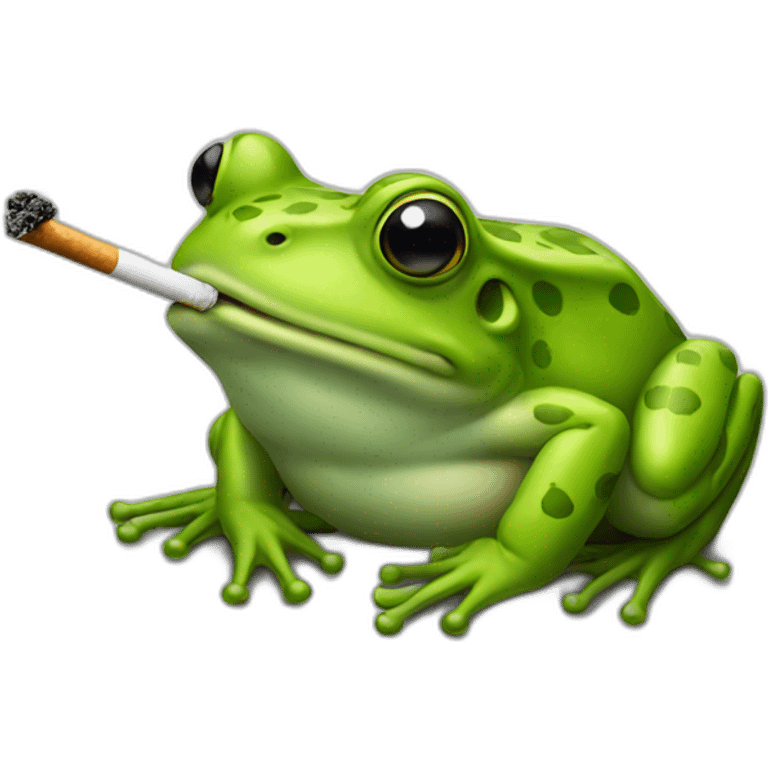 frog smoking emoji