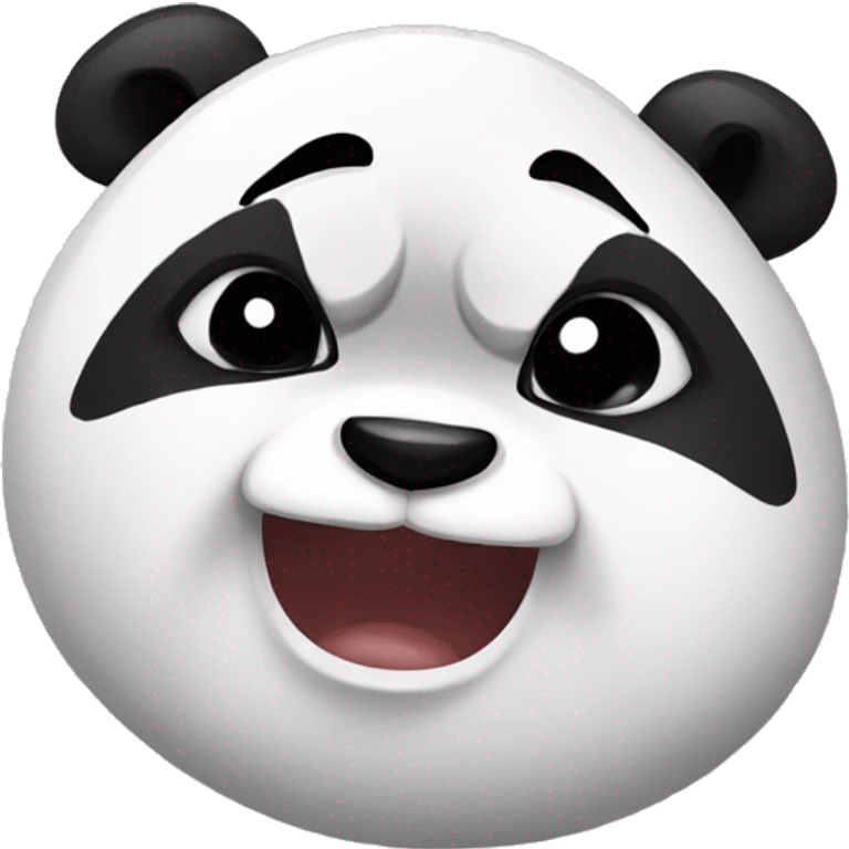 Panda crying because of laughing  emoji