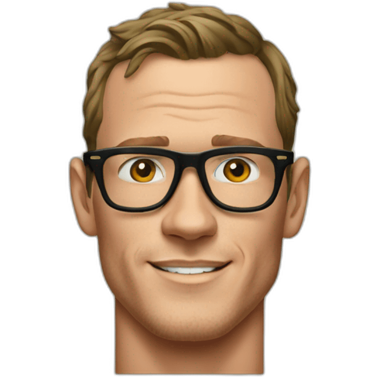 Jonathan Toews wearing glasses as beach bum emoji