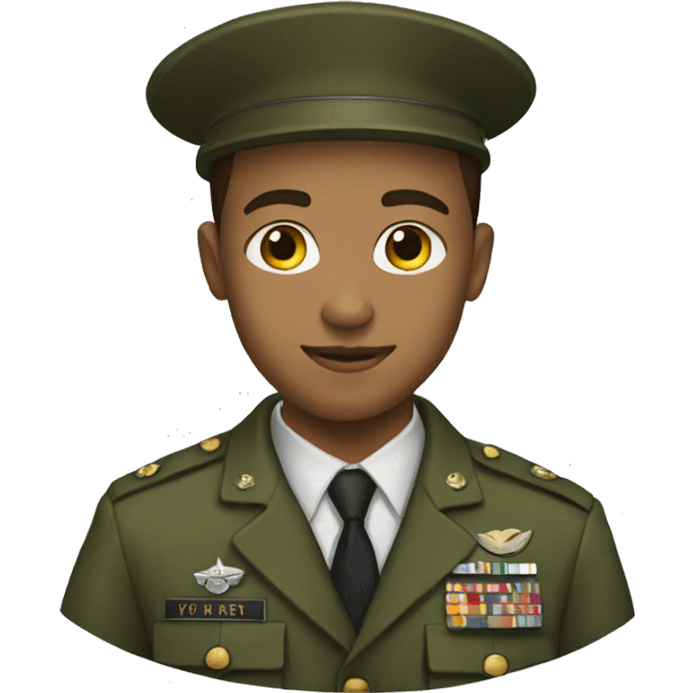 Military high school student  emoji