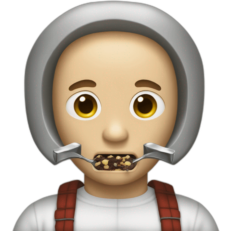 Hannibal Lecter eating emoji