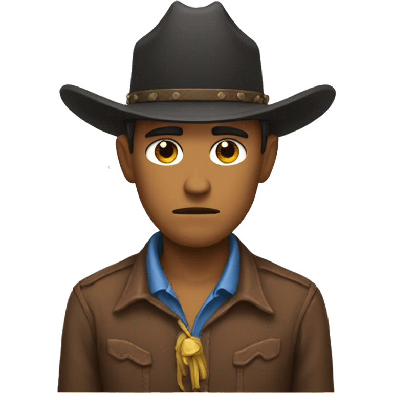 Sad cowboy  emoji