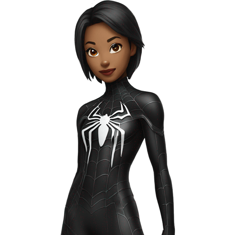 Spider man black suit girl Asia  emoji