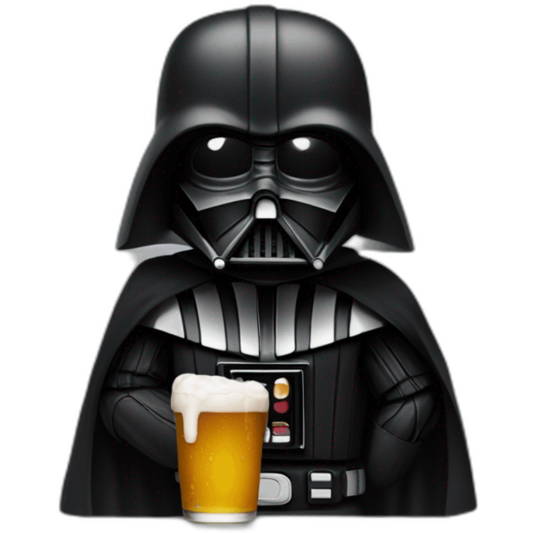 Dark vador avec une bière emoji