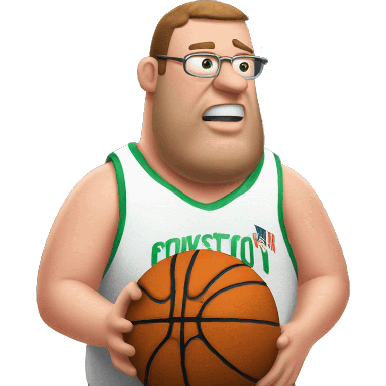 peter griffin shooting a 3 pointer in basketball emoji