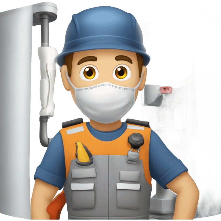 White Furnace repair technician  emoji