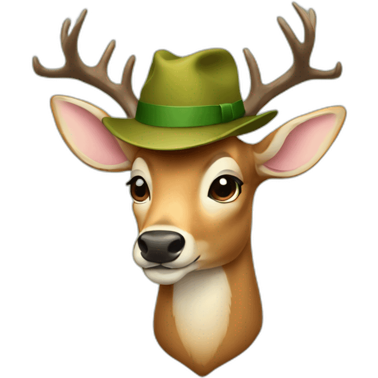 deer with hat emoji